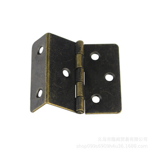 F71 Tri Fold Hinge 41mm Zinc Alloy Antique Style Furniture Hinge Surface Mount 6 Hole Right Angle - Product Image 2