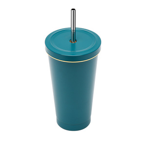 Stainless Steel Tumbler 304 Insulated Cup With Straw Travel Coffee Mug Portable Outdoor Use - Product Image 2