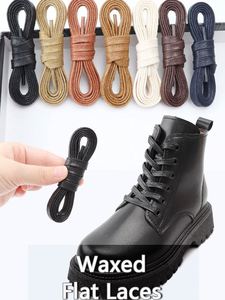รองเท้าแวกซ์แบนแบบกำหนดเองได้เชือกรองเท้าส้นแบนหนัง - Product Image 3