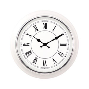 Elegante Reloj de Pared Blanco Electrochapado de 16 Pulgadas con Pantalla Grande para Decoración de Inmobiliarias de Primera Clase, Hogares Elegantes o Salas de Exhibición - Product Image 1