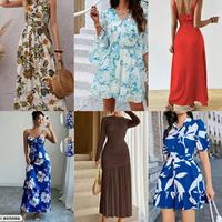 Robes midi décontractées tissées pour femmes Shein, taille empire, coupe ajustée, vente en gros d'usine, achat en gros