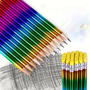 Lápices de Colores Arcoíris 4 en 1, Lápices de Alta Calidad con Punta Láser para la Escuela - Product Image 2