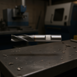 Hss Co <b>Cutter</b> Ta1415 TiAlN Coated 30 Degree Helix Short For Slots 3 Cutting <b>Edges</b> Weldon Shank - Product Image 3