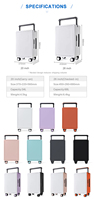 Valise cabine approuvée OEM 20 pouces avec serrure TSA, roulettes pivotantes, coque PC durable, étanche, sans fermeture éclair, disponible en plusieurs couleurs