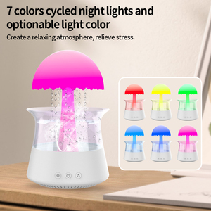 2024 ใหม่มาถึงรีโมทคอนโทรลไม้โคมไฟฝนกลิ่นหอมของน้ํามันหอมระเหยเห็ด<span class=keywords><strong>diffuser</strong></span>หยดฝนความชื้น - Product Image 3