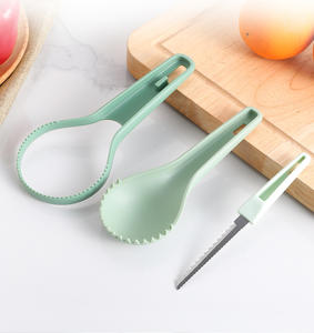 Outil de Sculpture de Citrouille d'Halloween Couteau à Sculpture de Citrouille 3-en-1 Ensemble d'Outils de Cuisine Portable Outil de Sculpture de Légumes - Product Image 3