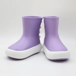 Kinderen Zachte Kleurrijke Eva Regen Laars Waterdichte Schoenen Voor Kinderen Custom Regenlaarzen