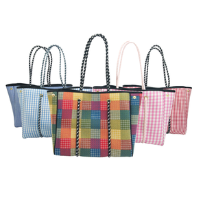 Big beauty beach bag mommy and <span class=keywords><strong>me</strong></span> with gold stripe 2021 vendita calda di alto livello leopard camouflage camo neoprene beach tote bag - Product Image 5