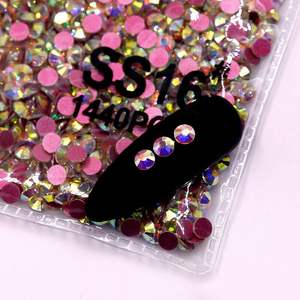 AB Rose Back SS20 3D Flat Back Crystal Glass Rhinestone Diamond para Nail Art - Product Image 4
