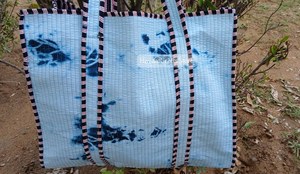 Sac fourre-tout réutilisable en tissu de coton écologique, léger, couleur unie, ouverture supérieure, pour femmes, style tendance, été, automne, toutes saisons - Product Image 2