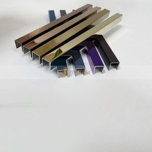 Bordure de carrelage en acier inoxydable 304 personnalisée, imperméable, durable, en forme de U, décoration polie pour appartement - Product Image 4