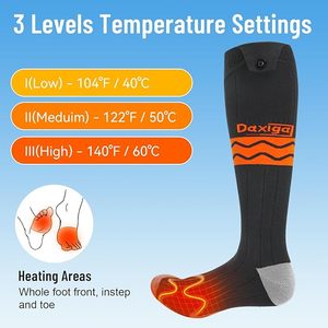 Chaussettes de sport en coton auto-chauffantes de haute qualité, alimentées par <span class=keywords><strong>batterie</strong></span> USB, imperméables, coupe-vent, écologiques, pour le camping et le <span class=keywords><strong>ski</strong></span> en hiver - Product Image 2