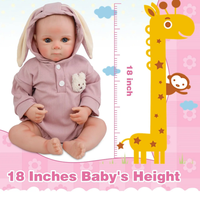Littlerslove Mignonne poupée reborn en vinyle de 18 pouces, jouet doux et câlin pour tout-petits, modèle de poupée à monter soi-même pour filles, vente à prix réduit