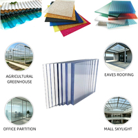 Plaques de polycarbonate solide résistantes aux UV, panneaux de toiture en PC colorés pour auvents de centre commercial