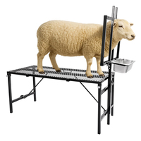 Support à moutons réglable JH-Mech avec mangeoire, support à lait pour bétail en métal, adapté à la tonte, support à traite en acier inoxydable pour chèvre