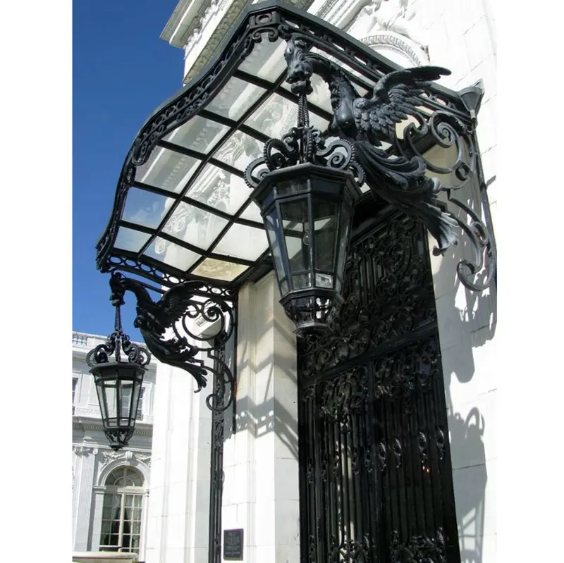 Wrought iron canopy steel canopy awning