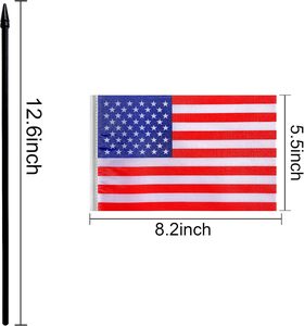 Paquete de 22 mini banderas pequeñas de palo que hablan español, 18 países de América Latina, banderas de mano de 5x8 pulgadas - Product Image 2