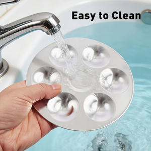 <span class=keywords><strong>Palette</strong></span> d'<span class=keywords><strong>artiste</strong></span> FOSKA en métal à 6 compartiments pour mélanger les couleurs, stocker la peinture, superposer les couleurs, séparer les petits objets et nettoyer les pinceaux - Product Image 5