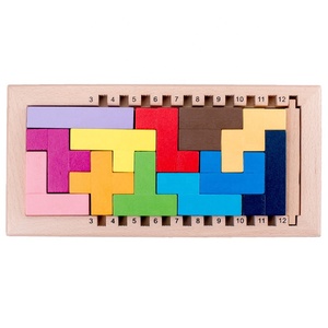 Chất Lượng Tốt Bằng Gỗ Pentominoes Trò Chơi Câu Đố Não Phát Triển Đồ Chơi Tangram Hình Học Toán Học Mô Hình Khối Đồ Chơi - Product Image 1