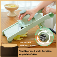 Keukenhandleiding Fruitsnijmachine Mandoline Roestvrijstalen Messen Verstelbare Aardappel Scrubber Groente Shredder Julienne Plastic