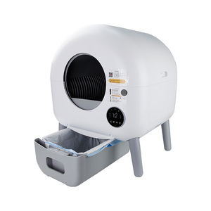 Bac <span class=keywords><strong>à</strong></span> <span class=keywords><strong>sable</strong></span> autonettoyant pour chats avec application de rinçage facile 65L grand espace 9L - Product Image 4