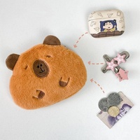 Sac à dos en peluche Capybara de dessin animé, adorable poupée Capybara, pochette de rangement, porte-monnaie, vente en gros