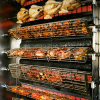 Rôtissoire Électrique Commerciale en Acier Inoxydable à Prix d'Usine, Machine à Griller le Poulet et la Viande, Four à Poulet Grillé