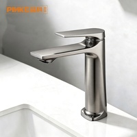 Robinet de salle de bain luxueux en alliage de zinc, mitigeur monocommande en céramique pour eau froide et chaude, à poser sur le plan, pour équipement sanitaire d'hôtel moderne