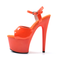 Sandales à talons très hauts de 17 cm pour femmes, à bout ouvert, adaptées à la danse sur barre, aux boîtes de nuit et aux défilés.