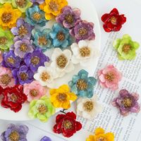 Pendentifs en résine de fleurs séchées véritables avec trou - Cabochons en époxy en forme de fleur clochette argentée pour la fabrication de boucles d'oreilles, colliers et bijoux DIY