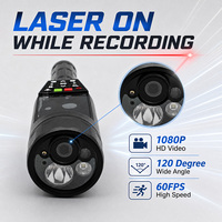 Lampe de poche d'inspection ferroviaire avec caméra 1080P DVR, torche étanche IP66, WiFi 2,4 pouces, 4G, GPS, laser pour les travailleurs des services publics
