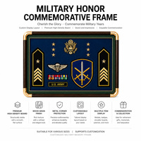 Cadre photo en plastique pour médailles militaires, boîte à ombre, cadre personnalisé de luxe pour récompenses
