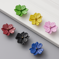 Kreatif Tiga Dimensi Point Drill Flower Zinc Alloy Pegangan Lubang Tunggal Dekorasi Rumah Modern Dekorasi Laci XIAOFEI
