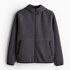 2025 personalizado de peso pesado 100% algodón impreso logotipo pulóver de gran tamaño sin cuerdas Sudadera con capucha de logotipo personalizado de impresión para los hombres Zip Up - Product Image 1