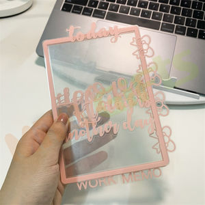 Divisor de pestaña para diario, accesorio personalizado de color rosa, blanco, rosa, transparente, con lazo lateral, bonito, para planificador - Product Image 1