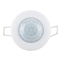 Détecteur de mouvement infrarouge PIR à 360 degrés pour plafond intérieur, encastré, 1200W avec lumière ambiante réglable, garantie de 2 ans