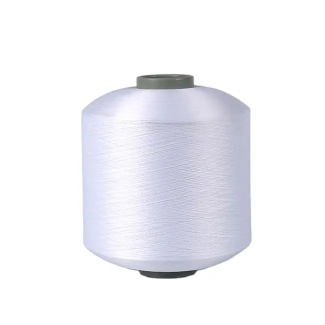 Optical white polyester yarn 75 denier polyest yarn fdi twist 7536 polyester yarn for weaving label