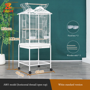 Jaula Metálica de Cría con Ruedas para Aves, Jaula para Pájaros, Comedero para Loros - Product Image 6