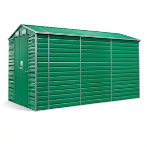 Caseta de Jardín de Acero Galvanizado Verde D0100X38FL6, Almacenamiento Exterior Grande de Primera Calidad - Product Image 1