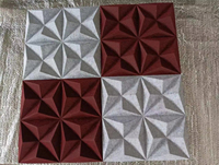 Panneau mural acoustique 3D en polyester ignifuge, écologique et insonorisant au design industriel décoratif pour les murs intérieurs de studio et de bureau