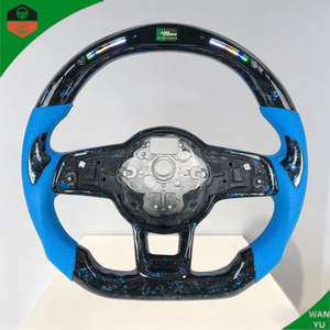 Volante Personalizado de Fibra de Carbono y Cuero con LED para VW Volkswagen <span class=keywords><strong>Golf</strong></span> 5 Mk5 GTI <span class=keywords><strong>TSI</strong></span> Passat, Mejora del Interior del Automóvil - Product Image 2
