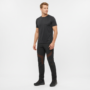 Pantalones de Ciclismo Ajustados para Hombre, de Secado Rápido, Largos, Negros, de Spandex y Poliéster, para Deportes al Aire Libre - Product Image 4