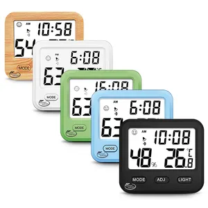 CH-915 Colorful desktop thermometer hygrometer clock digital indoor mini thermometers