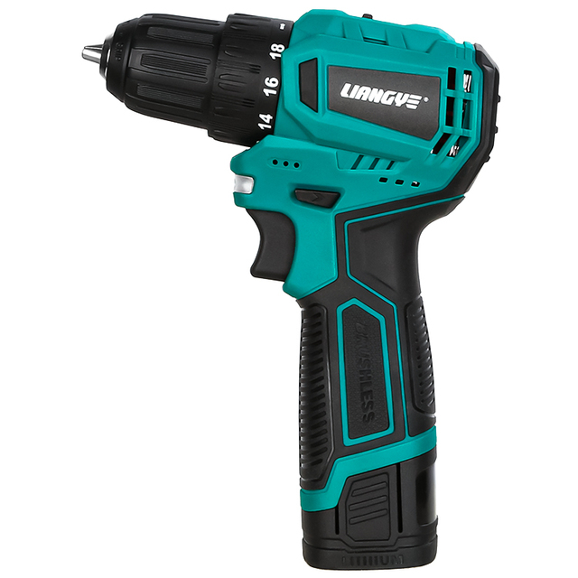 NEW LCD716-9S 3/8 Inch Keyless Chuck 40Nm Brushless Motor Handyman Woodworking Screwdriver Battery Power Mini Cordless Drill 16v