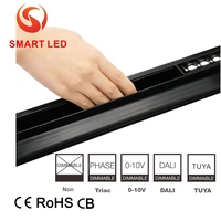 Spot LED magnétique ultra-plat 48V dimmable à montage en surface, projecteur COB pour rail de 20mm, système linéaire CRI95, faisceau 24/36
