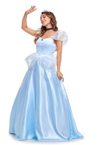 Vestido de Princesa <span class=keywords><strong>Cenicienta</strong></span> Azul Cielo para Cosplay de Halloween 2026, Vestido de Hombros Descubiertos para Actuaciones en Escenario, <span class=keywords><strong>Disfraz</strong></span> de Noche para Cosplay - Product Image 4