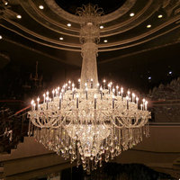 Grands lustres suspendus contemporains décoration K9 lumières en cristal hôtel marie therese lustre en cristal