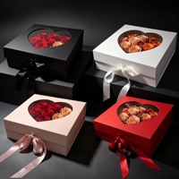 Coffret cadeau best-seller au design sophistiqué, boîte pliée avec ruban, ensemble cadeau, emballage cadeau d'anniversaire, boîte avec couvercle transparent