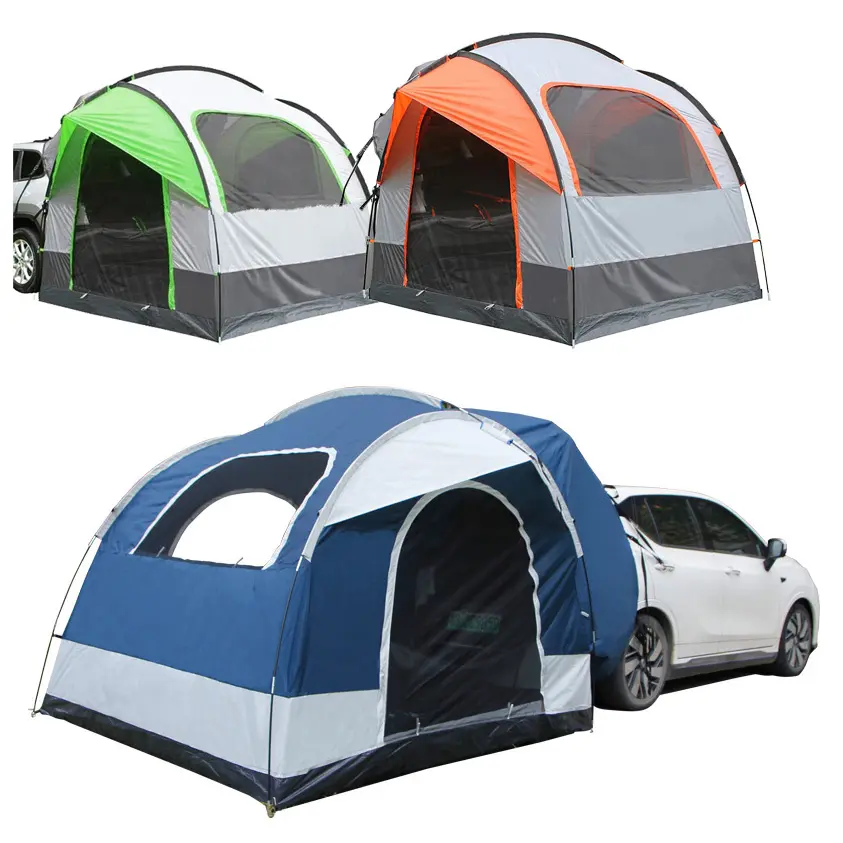 Wzfq Outdoor Waterdichte Opvouwbare Gemakkelijk Set Up Dubbele Lagen Car Rear Tent Suv Tent Korea