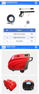 Nettoyeur haute pression à eau chaude robuste 150 bar/2175 psi, débit de 9 L/min, stérilisation et élimination de l'huile haute performance - Product Image 2
